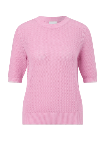 comma CI Strickpullover kurzarm in Pink