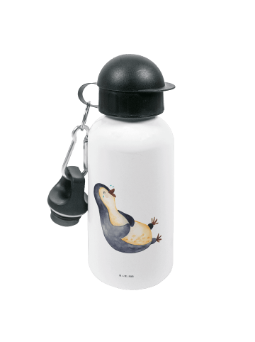 Mr. & Mrs. Panda Kindertrinkflasche Pinguin Lachen ohne Spruch in Weiß