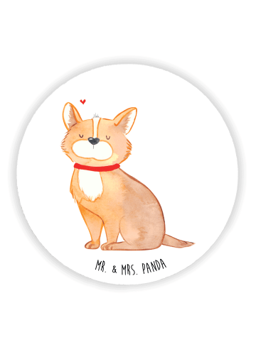 Mr. & Mrs. Panda Pinnwand Magnet Hund Glück ohne Spruch in Weiß