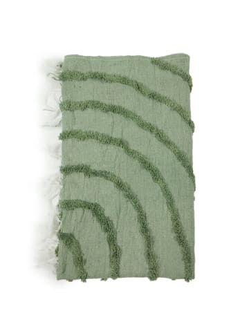 GIFTDECOR Fransendecke in grün