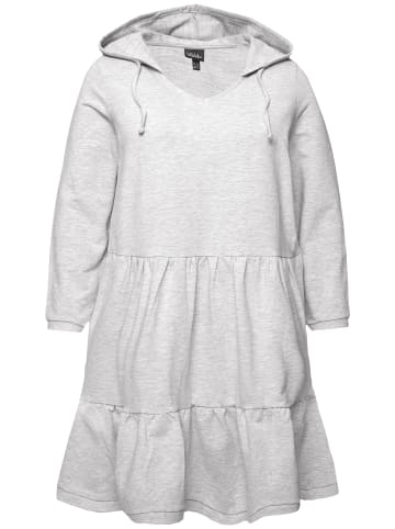 Ulla Popken Midikleid in hellgrau mélange