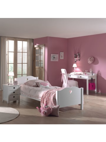 58 aufm Kessel EINZELBETT Kamila 211x80x96 aus MDF in Weiß