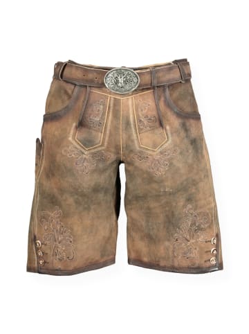 KRÜGER Lederhose in Braun