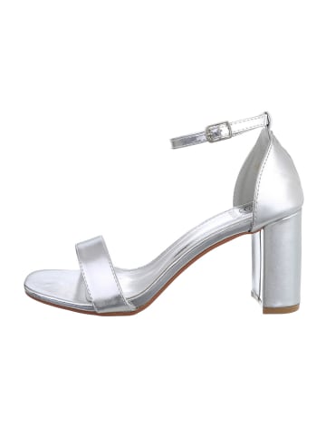 Ital-Design High-Heel Sandalette in Silber