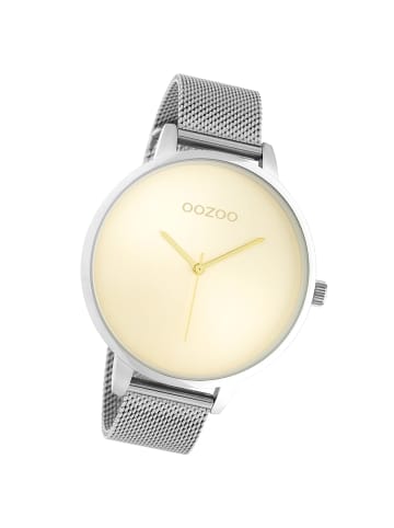 Oozoo Analog-Armbanduhr Oozoo Timepieces silber extra groß (ca. 48mm)