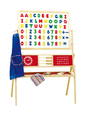 roba Drehbare Standtafel mit Zubehör, magnetische Schreib- & Maltafel aus Holz