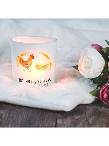 Mr. & Mrs. Panda Kerzenhalter Huhn Stolz mit Spruch in Transparent