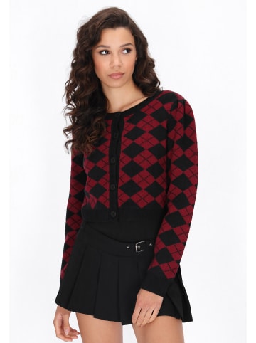 myMo ROCKS Cardigan in black burgundy