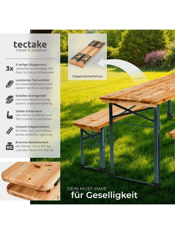tectake Bierzelt-Set "Sissi" - Klappbar für bis zu 8 Personen