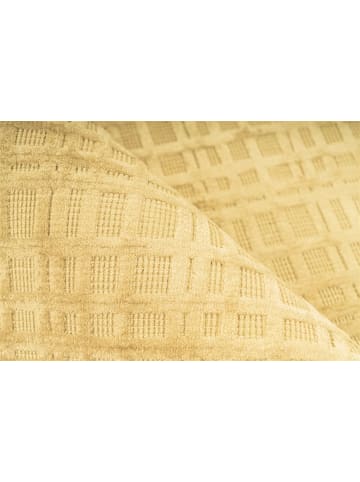 Kayoom Wohnzimmer Teppich – Kurzflorteppich Karma 125 in gold - rechteckig