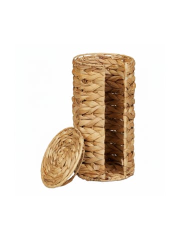 relaxdays Toilettenpapier Aufbewahrung in Natur - (H)34 x Ø 18 cm