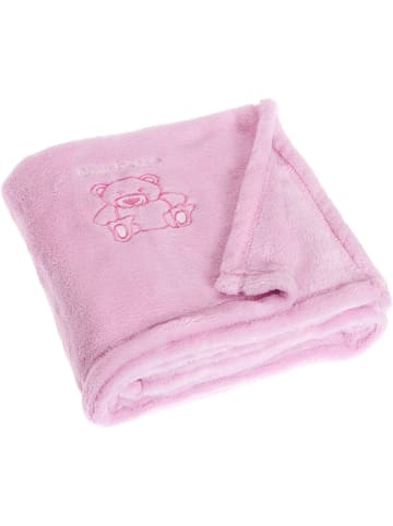 Playshoes Fleece-Decke Bär in Rosa