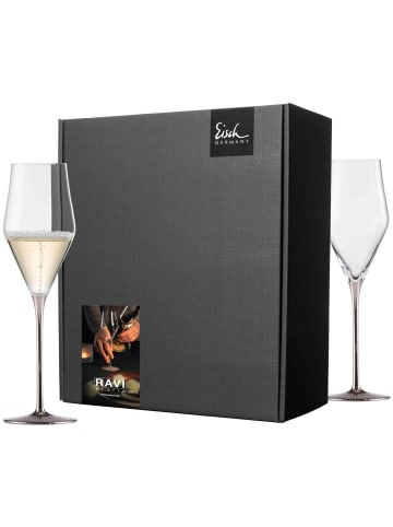 Eisch 2er Set Champagnergläser Ravi Platin 260 ml in transparent