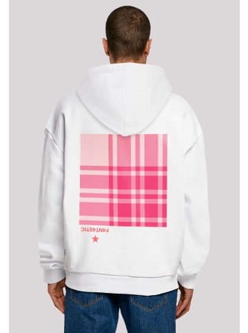 F4NT4STIC Ultra Heavy Hoodie Karo Pink in weiß