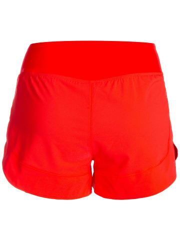 Under Armour Trainingsshorts Flex Woven 2-in-1 in neonrot / schwarz