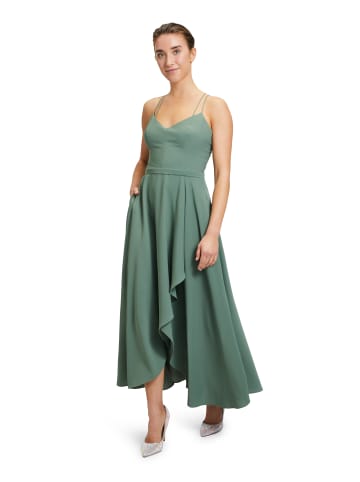 Vera Mont Abendkleid mit Volant in Dark Sage