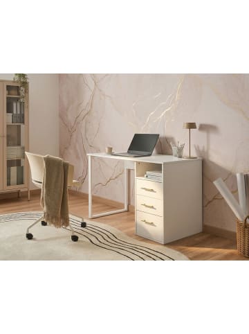 Beliani Schreibtisch ZERLAY in Weiß - (W) 120 x (H) 77 x (L) 60 cm