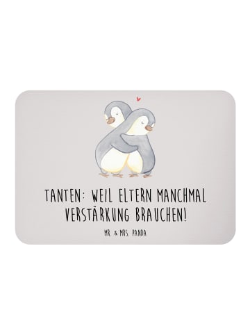 Mr. & Mrs. Panda Magnet Liebe Tanten mit Spruch in Grau Pastell