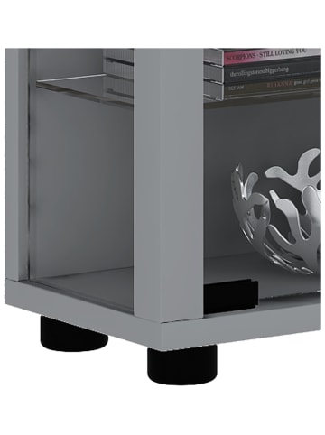 ebuy24 Vitrinenschrank Lumo Silber 59 x 18 cm