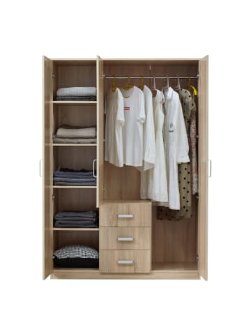 en.casa Kleiderschrank Bodolz in Beige Ohne Farbe (B)120cm (G)105.9cm