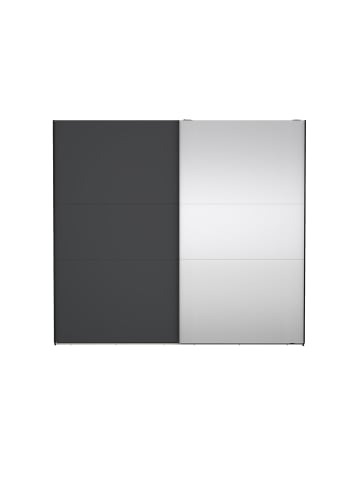ebuy24 Schiebetürenschrank Como (2-türig) Grau, spiegel 244 x 67 cm