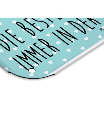 Mr. & Mrs. Panda Schild Fuchs Koch mit Spruch in Türkis Pastell