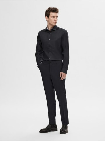 Selected Langarm FreizeitHemd für Herren in schwarz