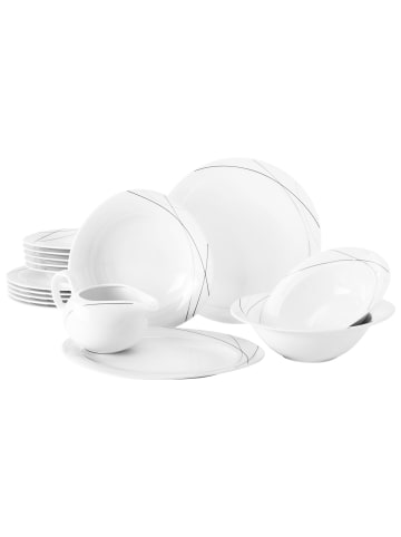 Seltmann Weiden 16er Set Tafelservice Trio Highline in schwarz-weiß