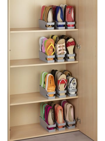 Maximex Schuhorganizer, vertikal, 3 Stück in Grau, (B) 9 x (H) 9,5 x (L) 26,5 cm