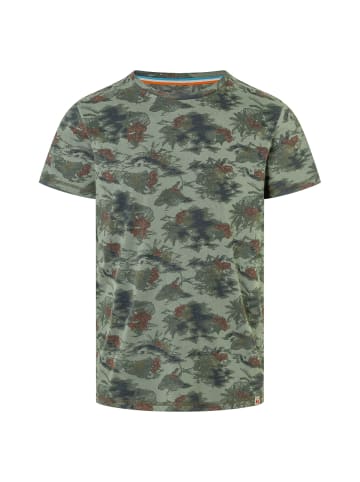 Timezone Blumiges T-Shirt mit Rundhalsausschnitt und normalem Schnitt in Grün