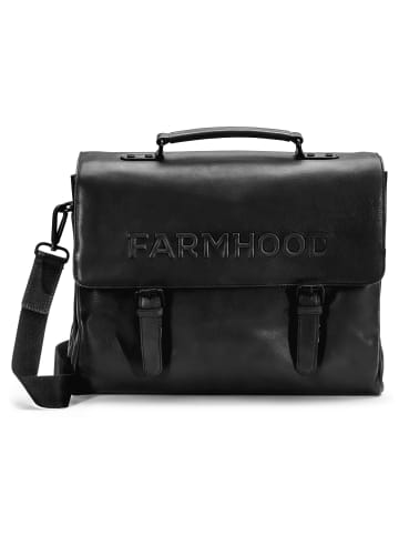 Farmhood Memphis Aktentasche XXL 3 Fächer Leder 39 cm in black 2