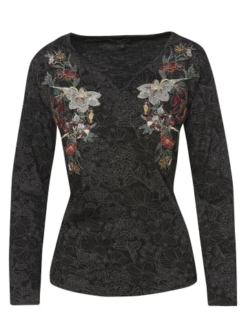 KOROSHI Langarm-T-Shirt in schwarz