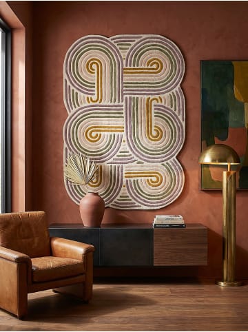 KADIMA DESIGN Wollteppich Kurzflor SOAR Geometrisch Abstrakt Handgetuftet Naturfaser in Natur