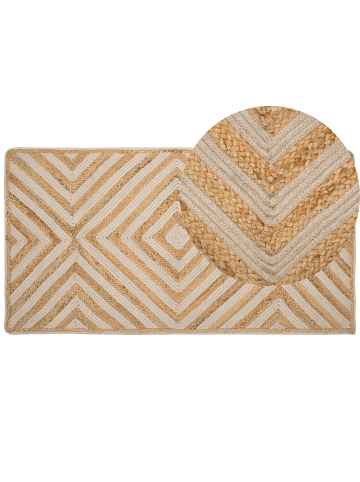 Beliani Kurzflor PIRLI in Beige - (W) 80 x (H) 1.2 x (L) 150 cm