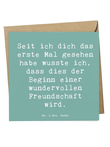 Mr. & Mrs. Panda Doppelkarte Spruch Neue Freunde finden mit Spruch in Meeresbrise