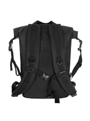 YEAZ STOCKHOLM Wasserfester Rucksack weißes Logo in schwarz