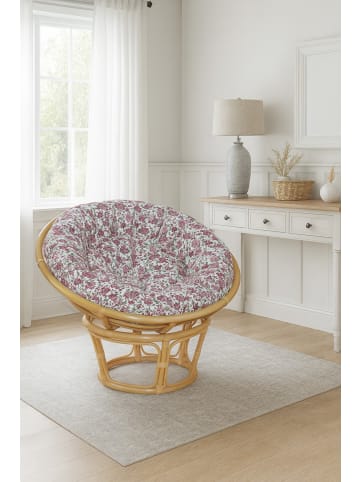 möbel-direkt Papasansessel, Durchmesser 100 cm Sessel mit Kissen in beige