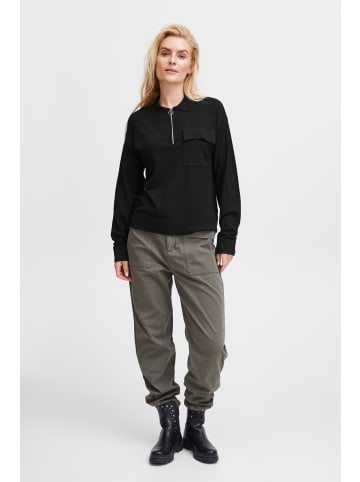 Pulz Strickpullover PZSARA Loose fit in Black Beauty