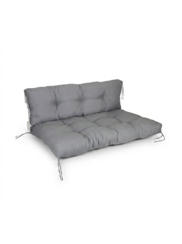 relaxdays 2-tlg. Palettenkissen-Set in Grau