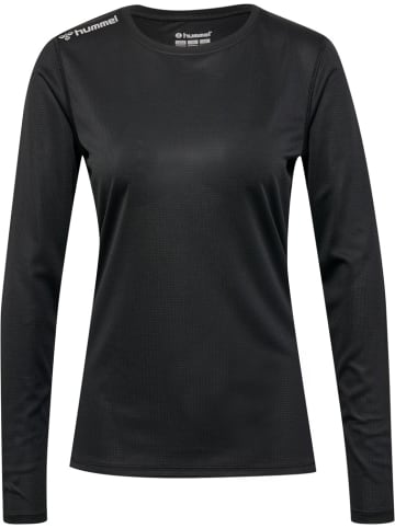 Hummel T-Shirt "Hmlrun Jersey L/S Woman" in Schwarz