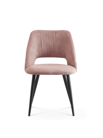 B&D Home 2er-Set: Esszimmerstuhl VICKY in Rosa - (B)53 x (H)81 x (T)58 cm
