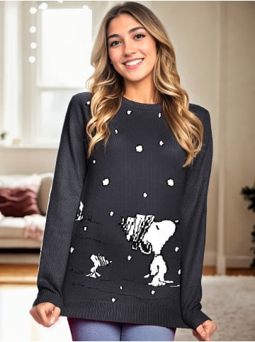 Snoopy The Peanuts Winterpullover- Snoopy in grau