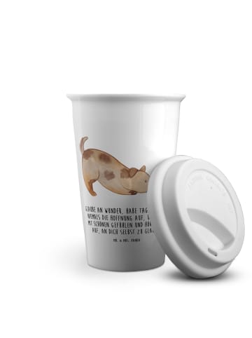 Mr. & Mrs. Panda ToGo Kaffeebecher Hund Marienkäfer mit Spruch in Weiß
