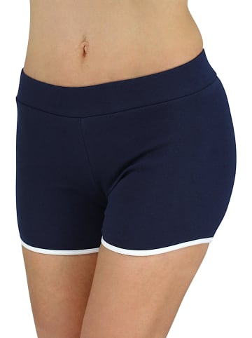 Alkato Alkato Damen Sport Shorts mit Hohem Bund in blau Modell 5