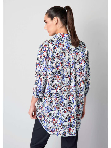 Alba Moda Hemdbluse mit Alloverdruck in marine