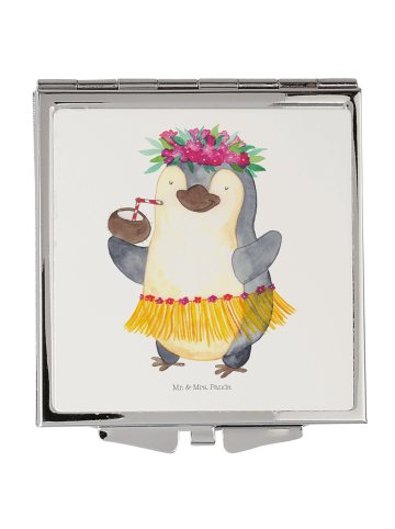 Make-up-Spiegel Pinguin Kokosnuss ohne Spruch in Weiß