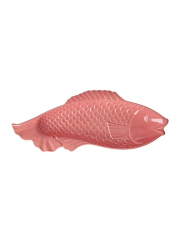 Rice Große Fisch Keramik Servierplatte in koralle