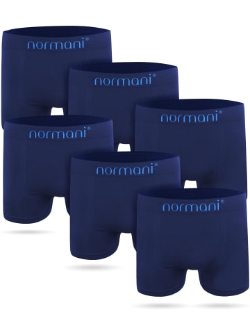 normani 6 Stück Mikrofaser-Boxershorts für Herren aus Nylon in Blau