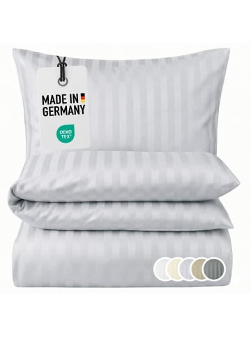 Carpe Sonno Damast Bettwäsche in Silber