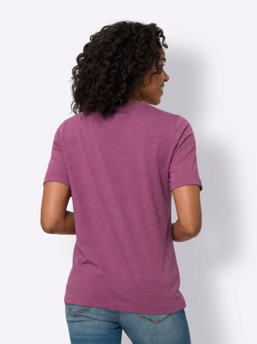 Sieh an! Kurzarm-Shirt in malve-meliert